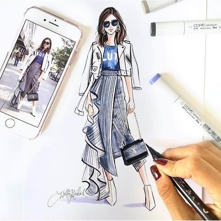 Holly Nicholsさんのインスタグラム写真 - (Holly NicholsInstagram)「Street style ⚡️ sketched with @copic_official . . . . #fashionillustration #fashionsketch #fashionillustrator #bostonblogger #bostonillustrator #fashiondrawing #copicart #copicmarkers #copic #illustrator #procreate #procreateart #ipadart #hnicholsillustration #streetstyle #nyc」4月28日 9時21分 - hnicholsillustration