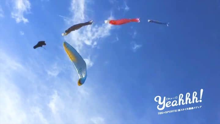 のインスタグラム：「爽快な大空！ ﻿ パラグライダーで鯉と舞い泳ぐ！ ﻿ ﻿ フリーフライトでも競技中でも上空から見る景色が最高のパラグライダー。広大な空を3匹の鯉のぼりを引っ張り、まるで空を泳いでいるかのような素晴らしい映像に、思わず引き込まれる…！ ﻿ ﻿ 『中村浩希（なかむら ひろき）』 ﻿ パラグライダーを素晴らしいと感じ、更に上手くなりたいと思ったことをきっかけに、上達への近道としてレース競技へも参戦している。 ﻿ ﻿ 【大会経歴】 ﻿ 日本選手権 2018 in IBARAKI 2位 ﻿ 2018年JPAパラグライダー総合ランキング 3位 ﻿ 白馬八方尾根Japan Cup 2019 2位 ﻿ 2019年JPAパラグライダー総合ランキング 4位 ﻿ ﻿ ↓アナタの動画も受付中！ ﻿ http://www.tbs.co.jp/Yeahhhsports/ ﻿ #TBS #Yeahhh #パラグライダー #paraglider #鯉のぼり #空 #sky #中村浩希 #sports #投稿動画」