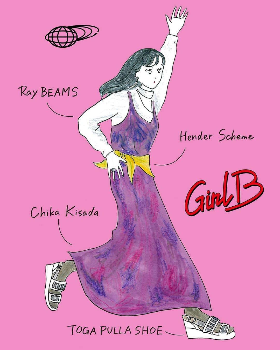 BEAMS WOMEN SHIBUYAさんのインスタグラム写真 - (BEAMS WOMEN SHIBUYAInstagram)「＜ery × BEAMS﻿ SPECIAL COLLABORATION＞﻿ ﻿ Dress by Chika Kisada﻿ Long Sleeve Shirt by Ray BEAMS﻿ Scarf by Hender Scheme﻿ Sandals by TOGA PULLA SHOE﻿ ﻿ art by @erikatoike ﻿ #GIRLB_BEAMS ﻿ ﻿ －－－－－－－－－－－－－－﻿ . いつもご覧頂き誠にありがとうございます。﻿ 4/8〜当面の間、臨時休業とさせて頂いております。﻿ 営業再開の際はInstagram・オフィシャルサイトでもお知らせ致しますので、ご確認くださいませ!﻿ ﻿ オンラインショップでの掲載もございますので、(一部オンラインショップでの掲載が無いアイテムがございます。何卒ご了承くださいませ。)﻿ ぜひ合わせてご覧下さい。﻿ ﻿ ﻿ 少しでもファッションを楽しんで頂けたら幸いです。﻿ TOPページURLより店舗フォロー、スタッフフォロー &お気に入りも宜しくお願い致します！﻿ 皆様ととびきりの笑顔でお会い出来る事を楽しみにしております。 .﻿ －－－－－－－－－－－－－－﻿ .﻿ ☎︎03-3780-5501﻿ #yuhanwang#minki#beams#beams_women_shibuya#raybeams#beamsboy#tokyo#ビームス#レイビームス#ビームスボーイ」4月28日 12時52分 - beams_women_shibuya