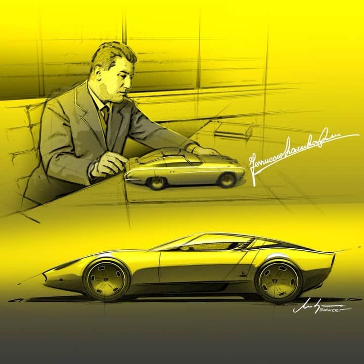 ランボルギーニのインスタグラム：「There’s a particular day of the year we look at to stay inspired: that’s today. Happy birthday, Ferruccio!  #Lamborghini #FerruccioLamborghini」