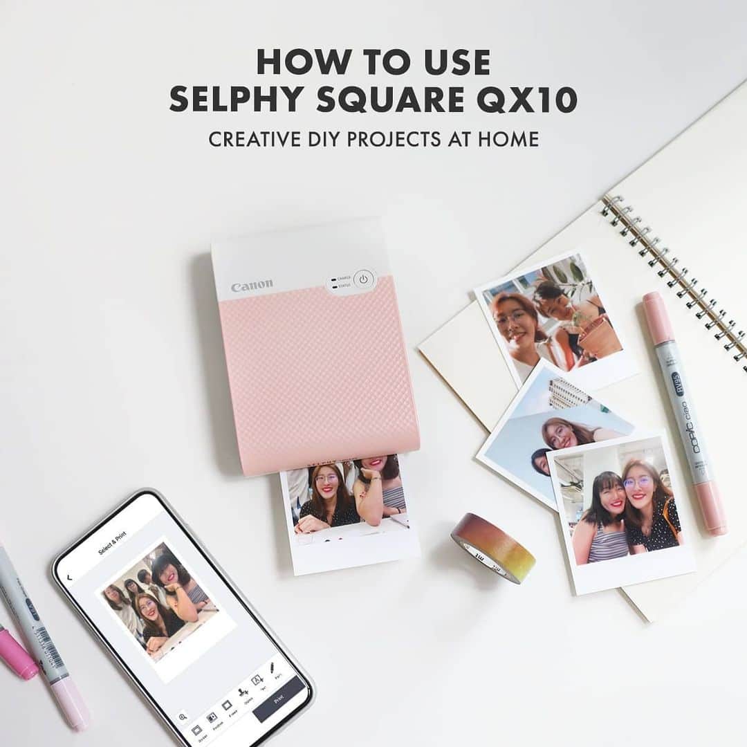 Canon Asiaさんのインスタグラム写真 - (Canon AsiaInstagram)「No more procrastination, this is THE time to start your DIY projects at home. #StayhomewithCanon . Whether it's a bunting banner consisting of your previous travels or a scrapbook 📕 filled with your favourite human companions, get creative and print your photos on-the-go with the Selphy Square QX10 because it's your photos and you make the rules! . Find out more about the Selphy Square QX10 via the link in our bio. . #canonasia #instantprint #selphy_canon #selphysquare #qx10 #selphysquareqx10 #diycraft」4月28日 16時16分 - canonasia