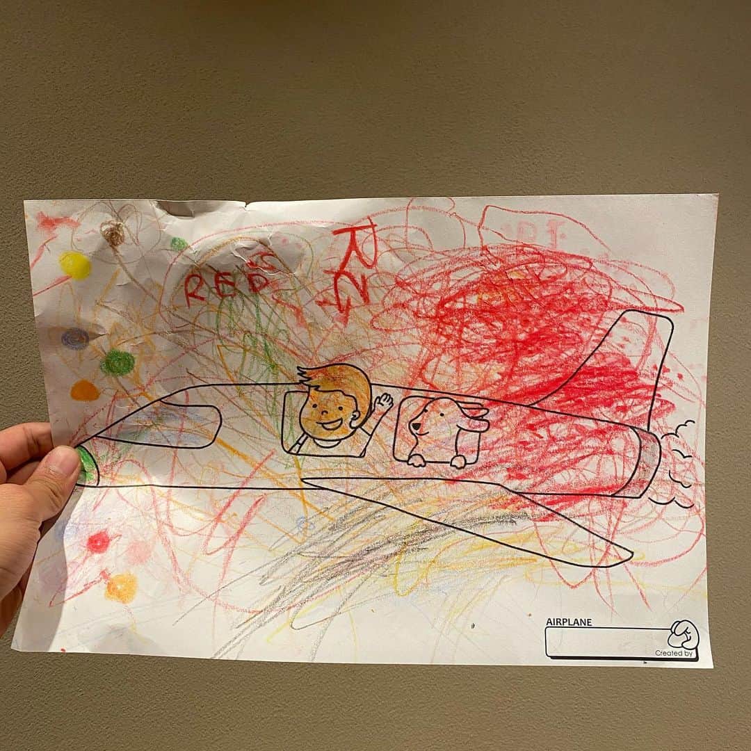 余文樂のインスタグラム：「Cody’s first drawing」