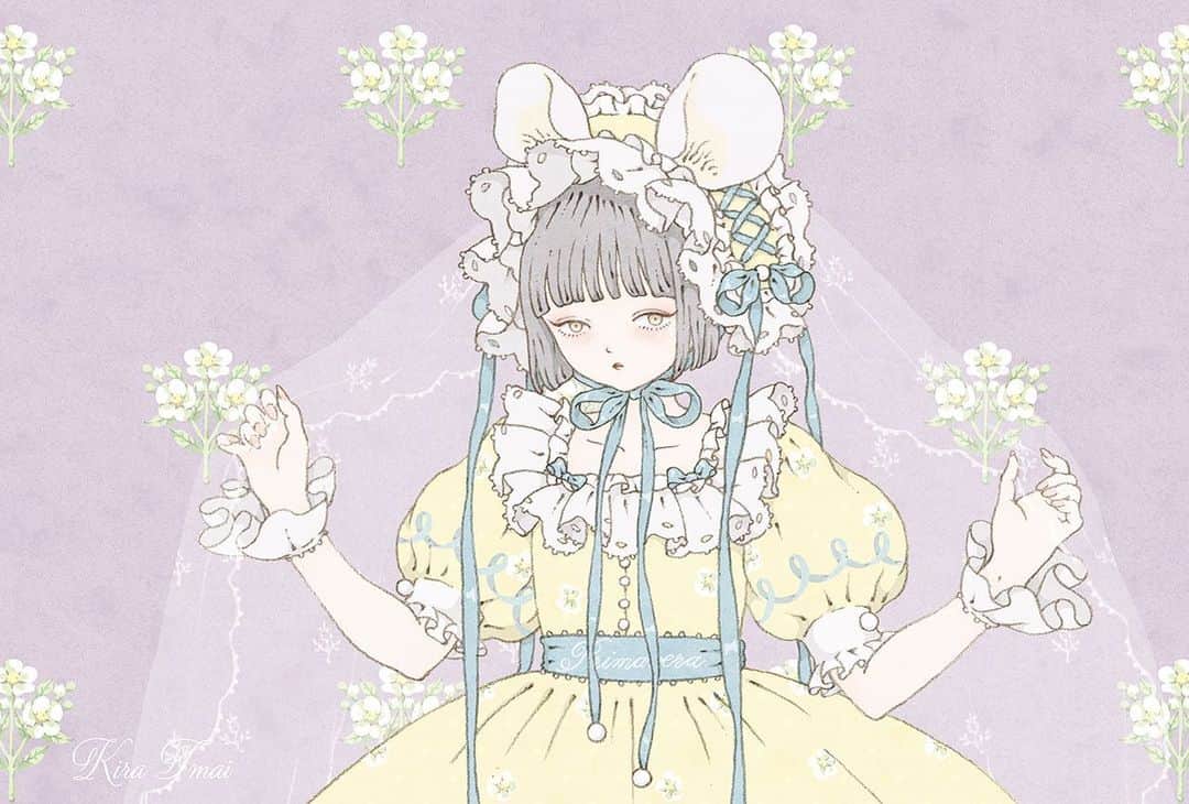 今井キラのインスタグラム：「台湾のギャラリー「d/art」での双木昭夫さんとの合同展終了しました。﻿ 本当は訪台してイベントなども色々と予定していたのですが、すべて中止になってしまい残念です。﻿ ﻿ いつかまた台湾に行ける日が来たら遊びに行きたいです。﻿ イベントに関わってくださった皆様どうもありがとうございました💐﻿ ﻿ #kiraimai #sweetlolita #lolitafashion #🐭」