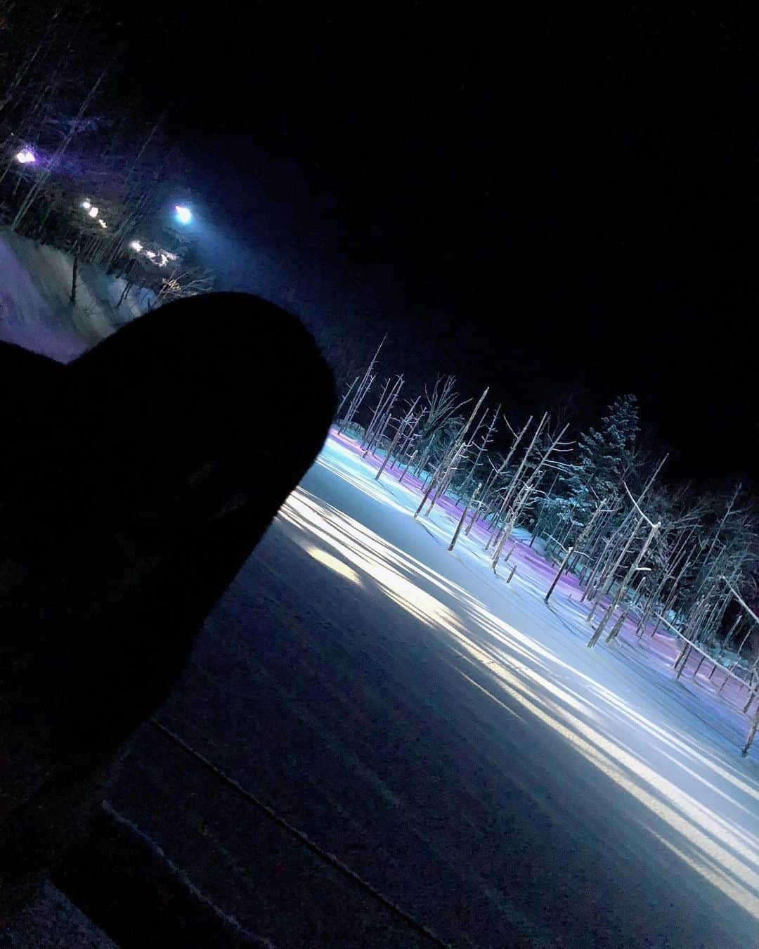 坂口渚沙さんのインスタグラム写真 - (坂口渚沙Instagram)「青い池の夜のライトアップ姿、 本当に綺麗だったなぁ☺️. . たくさん写真撮ったんだけど、 その中でも好きな写真を🤳. . 11月から4月の間に見られるの. . 外が安全になったら、 ぜひ行ってみて✨. . #北海道. #美瑛. #青い池. #ライトアップ.」4月28日 19時01分 - nagisa_sakaguchi