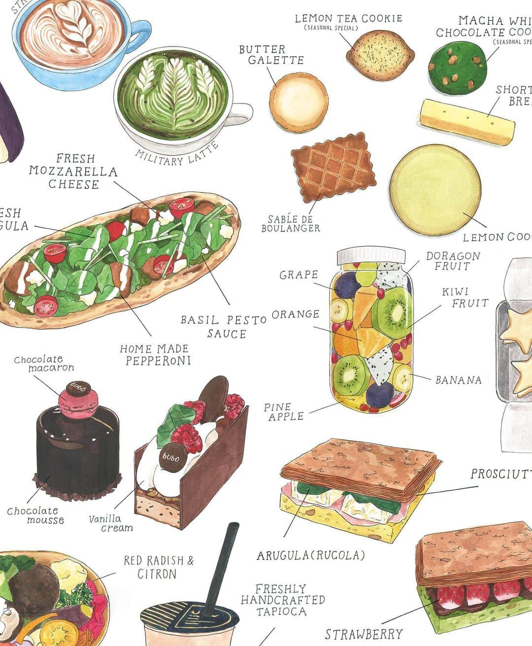 WALNUTさんのインスタグラム写真 - (WALNUTInstagram)「FUDGE " 𝗟𝗲𝘁'𝘀 𝗕𝗘 𝗙𝗢𝗢𝗗𝗜𝗘𝗦 "﻿ @fudge_magazine では、美味しいテイクアウトフードを﻿ 毎月イラストで紹介しています。甘いもの多め✌🏻❤️ ﻿ ﻿ #walnut_foodillustration #foodies #takeout」4月28日 19時55分 - walnut_illustration