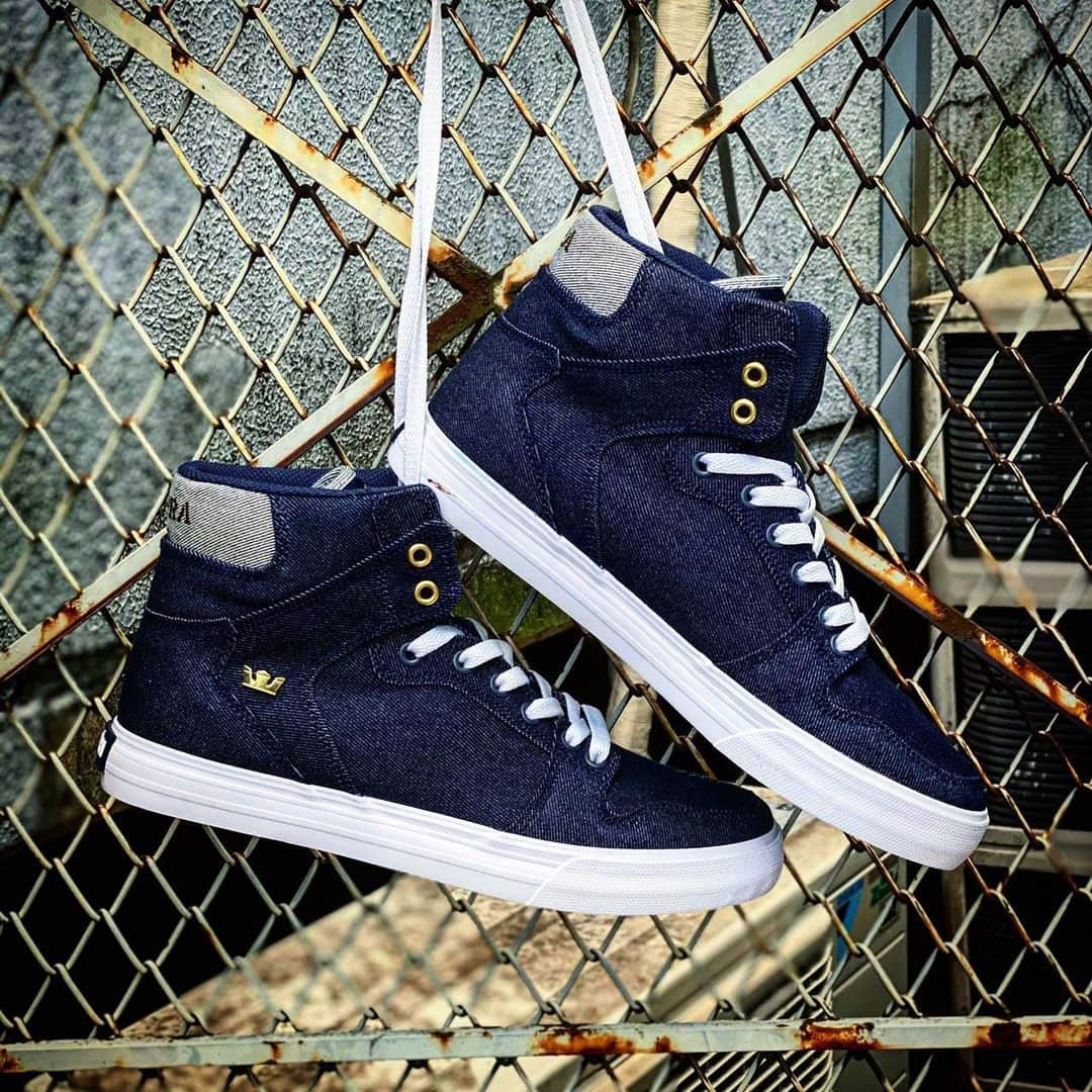 SUPRA TOKYOさんのインスタグラム写真 - (SUPRA TOKYOInstagram)「【VAIDER】 "INDIGO DENIM WHITE" . In STORE & ONLINE . #suprafoottokyo  #sneaker  #vaider #denim」4月28日 21時00分 - supratokyo