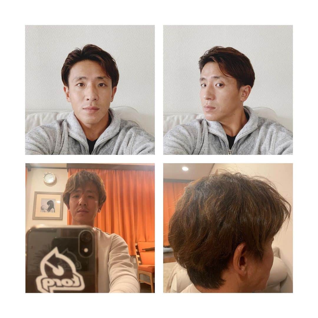 平中克幸のインスタグラム：「. セルフカットの仕上がり . . 早く髪伸びないかな〜。 . . また切りたい笑 . . #セルフカット」