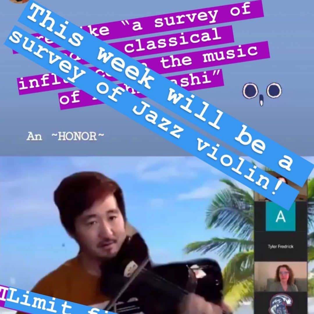Kishi Bashiさんのインスタグラム写真 - (Kishi BashiInstagram)「Hey guys! Office Hours today will be from 9pm EST and will be an intro survey into Jazz violin! Zoom link in my story. Limit to first 100 people. See you soon!」4月28日 22時46分 - kishi_bashi