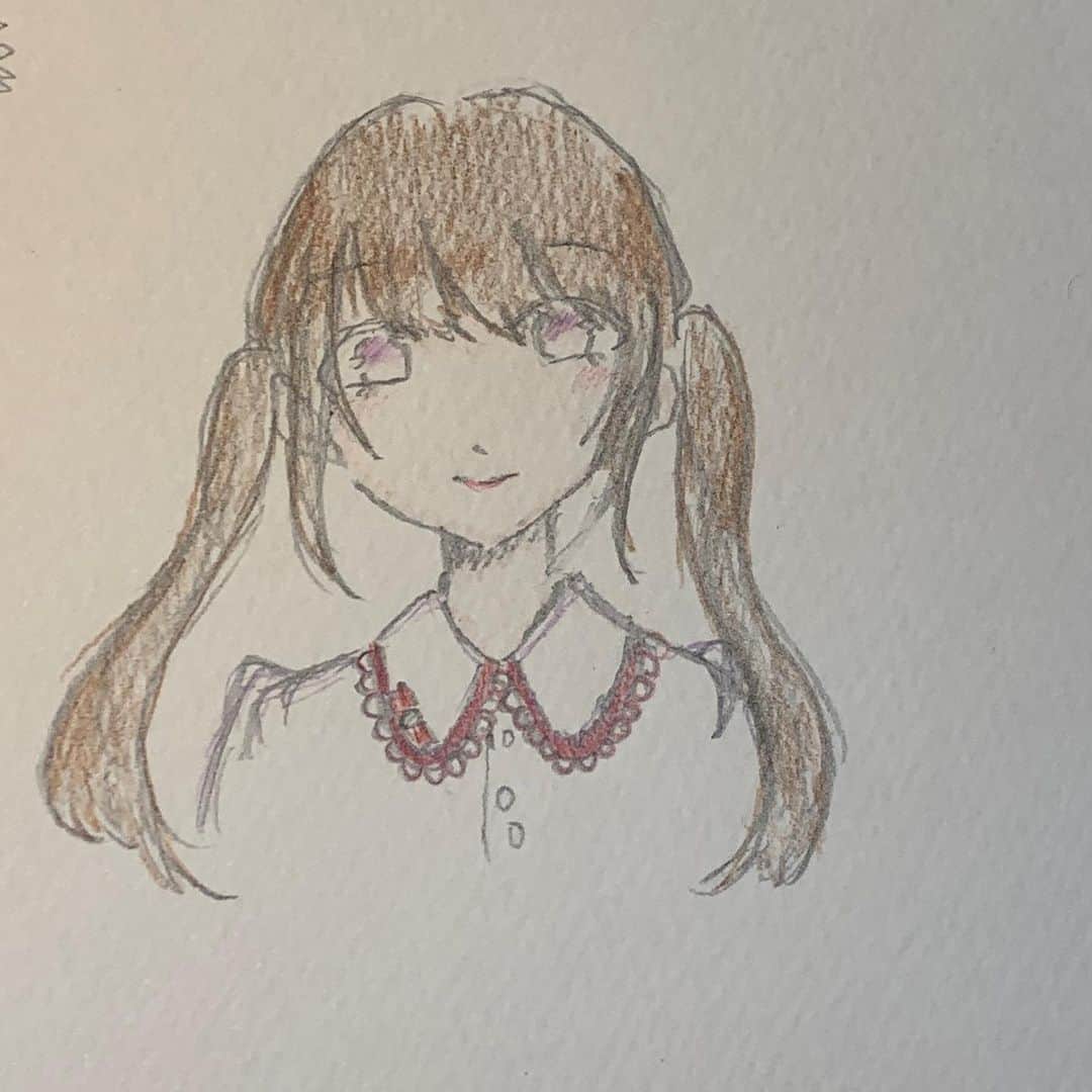 高岡薫のインスタグラム：「一日一絵どころか2つ3つくらい絵を描いてますけどSHOWROOMで決定したムーミンとスナフキンです！(2枚目)なんかめっちゃみながら描いた🎨  #るんばの一日一絵」