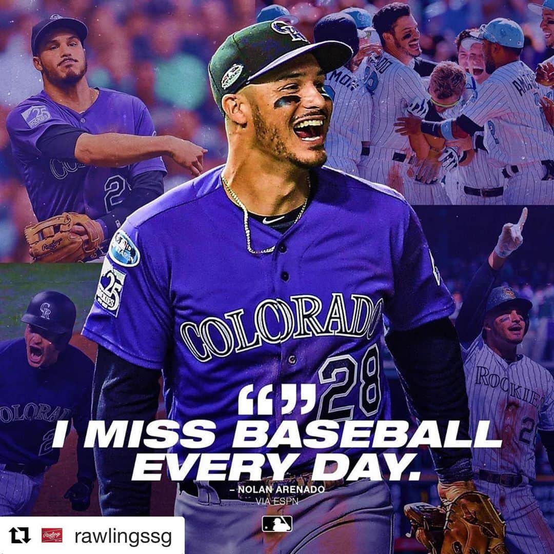 Rawlings Japanさんのインスタグラム写真 - (Rawlings JapanInstagram)「#Repost @rawlingssg with @get_repost ・・・ We’re missing baseball too Nolan😢 What do you miss most about baseball? ( Via @mlbcut4 ) #TeamRawlings #TheMarkOfExcellence #TheMarkOfAPro #NolanArenado #MLB #Repost @rawlings_japan_llc」4月29日 10時12分 - rawlings_japan_llc