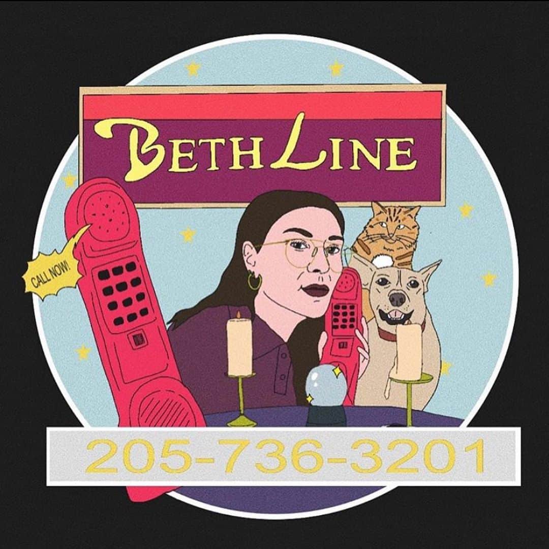 ベスト・コーストのインスタグラム：「tomorrow on BETHLINE 🗣☎️ ⁣ 4PM PST / 7PM EST ⁣ ⁣ we’ll be chatting “boundaries: what are they and how do you set them?” (good question, I’m also still learning 🙃)⁣ ⁣ my friend and the coolest boss I’ve ever had @fredsavage will be joining me for a chat! ⁣ email me your QUICK Q questions at askbethline@gmail.com and as always, call me live on air to talk 🤳🏻 see you tmr on the line 💜⁣ link in bio! ⁣ more amazing BETHLINE fan art by @varyingmagnitudes ⁣」