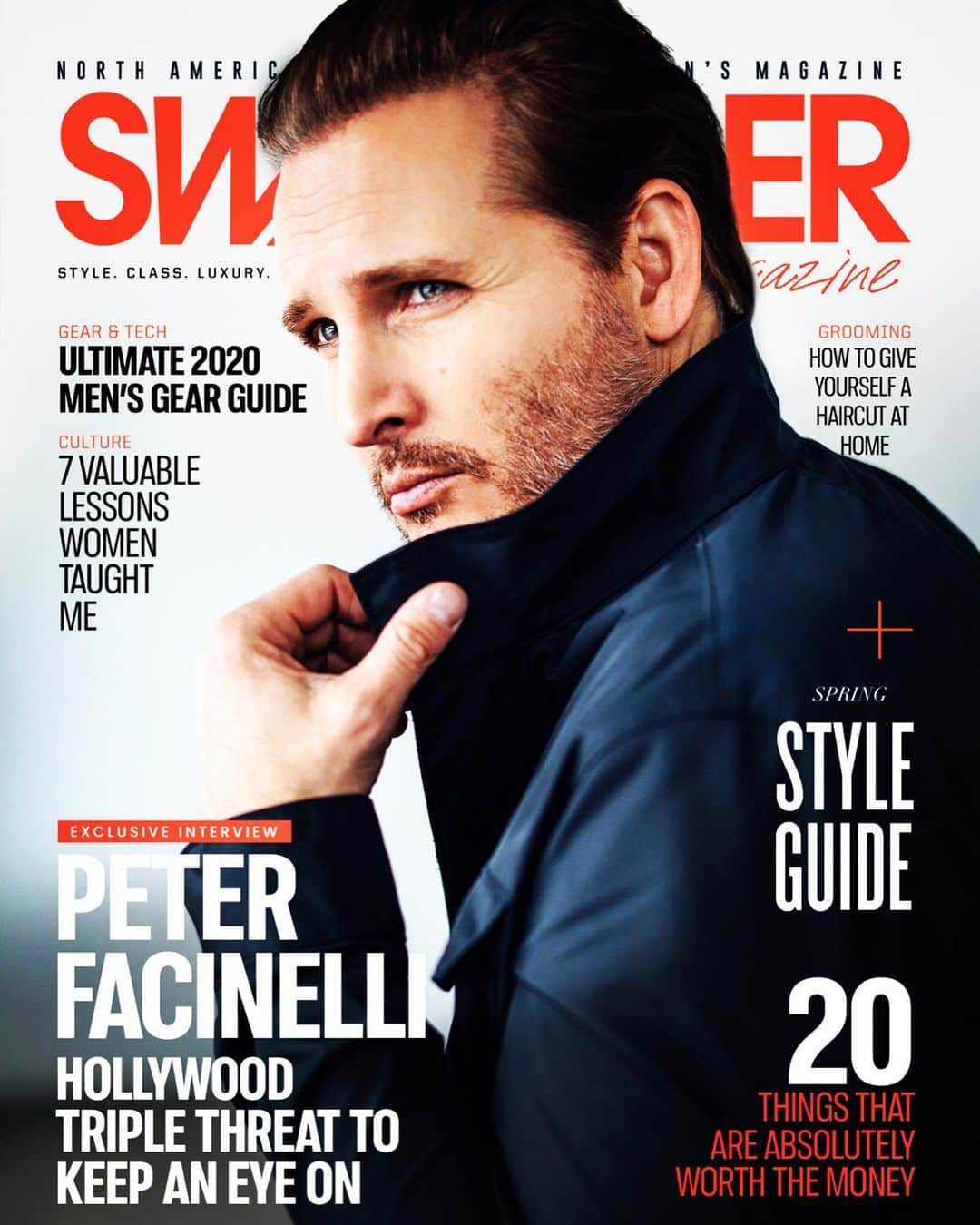 ピーター・ファシネリのインスタグラム：「Shot this just before the Pandemic when I had a bit more #Swagger @swaggermag May Issue #swaggermagazine  @theravinemovie  Avail now, if ure in need of some reading material. 😉」