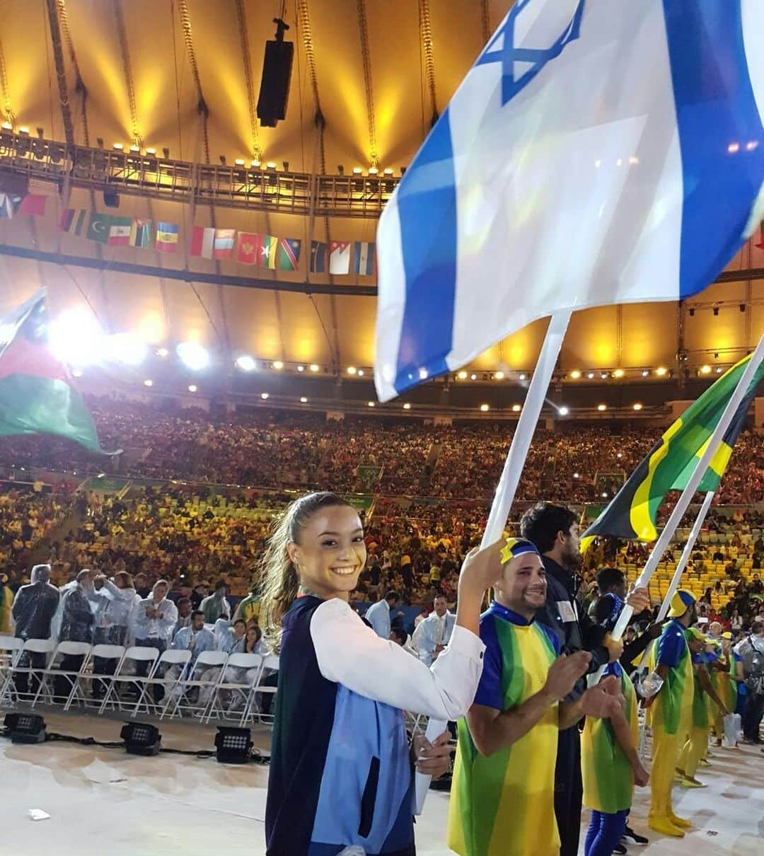 アロナ・コシェヴァツキーのインスタグラム：「Proud to represent and be a part of our beautiful country🙏🏽 Happy birthday Israel 🇮🇱 #happyindependenceday  #rio2016 #teamisrael」