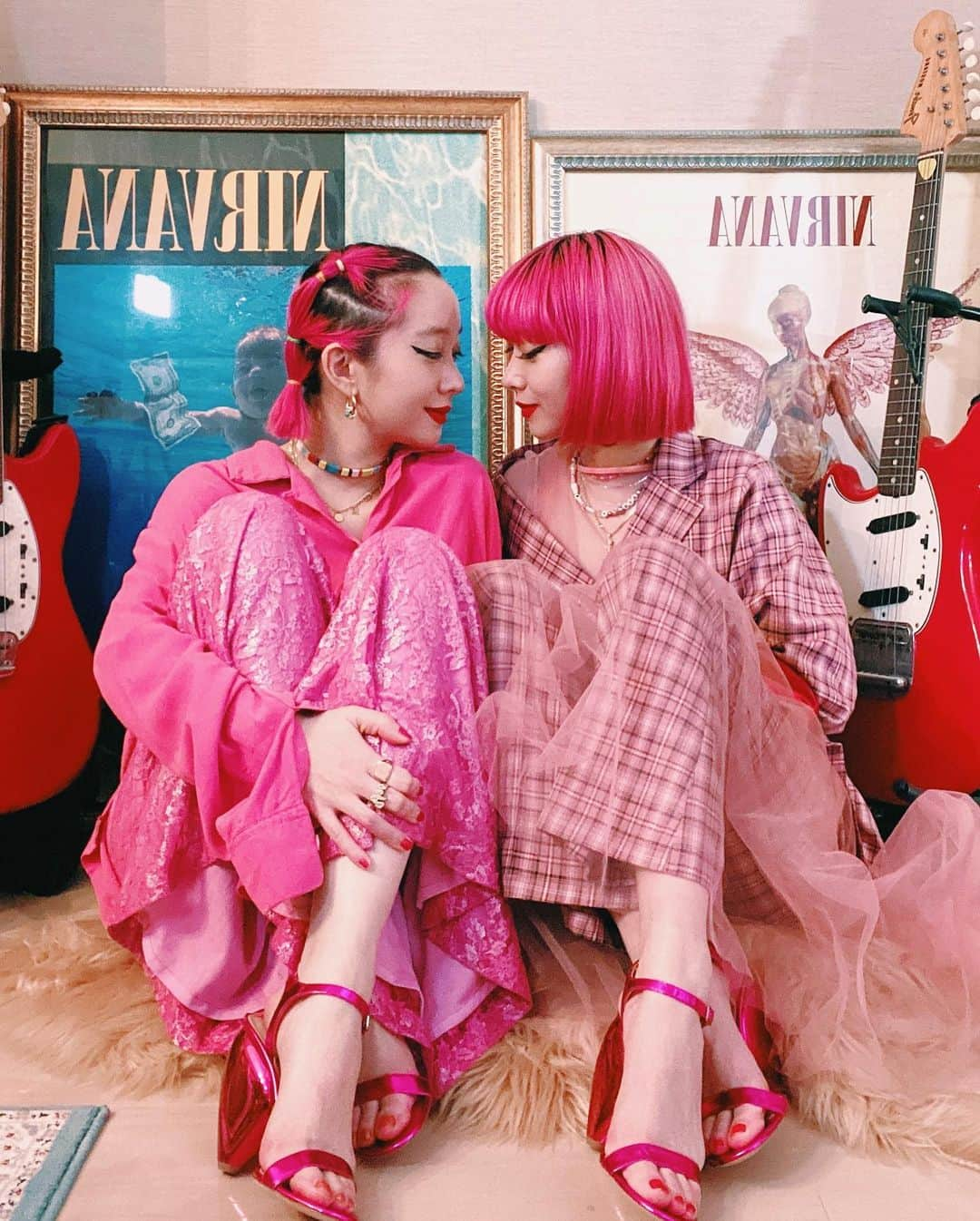 AYAさんのインスタグラム写真 - (AYAInstagram)「PinkTwins💘💖💕💓💗 #mygianvito」4月29日 13時41分 - ayaxxamiaya