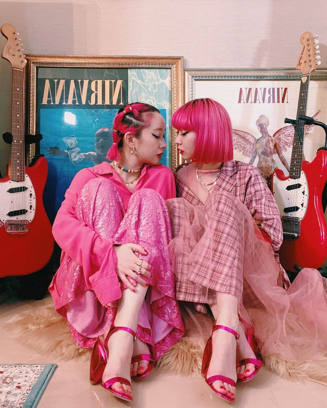 AYAさんのインスタグラム写真 - (AYAInstagram)「PinkTwins💘💖💕💓💗 #mygianvito」4月29日 13時41分 - ayaxxamiaya