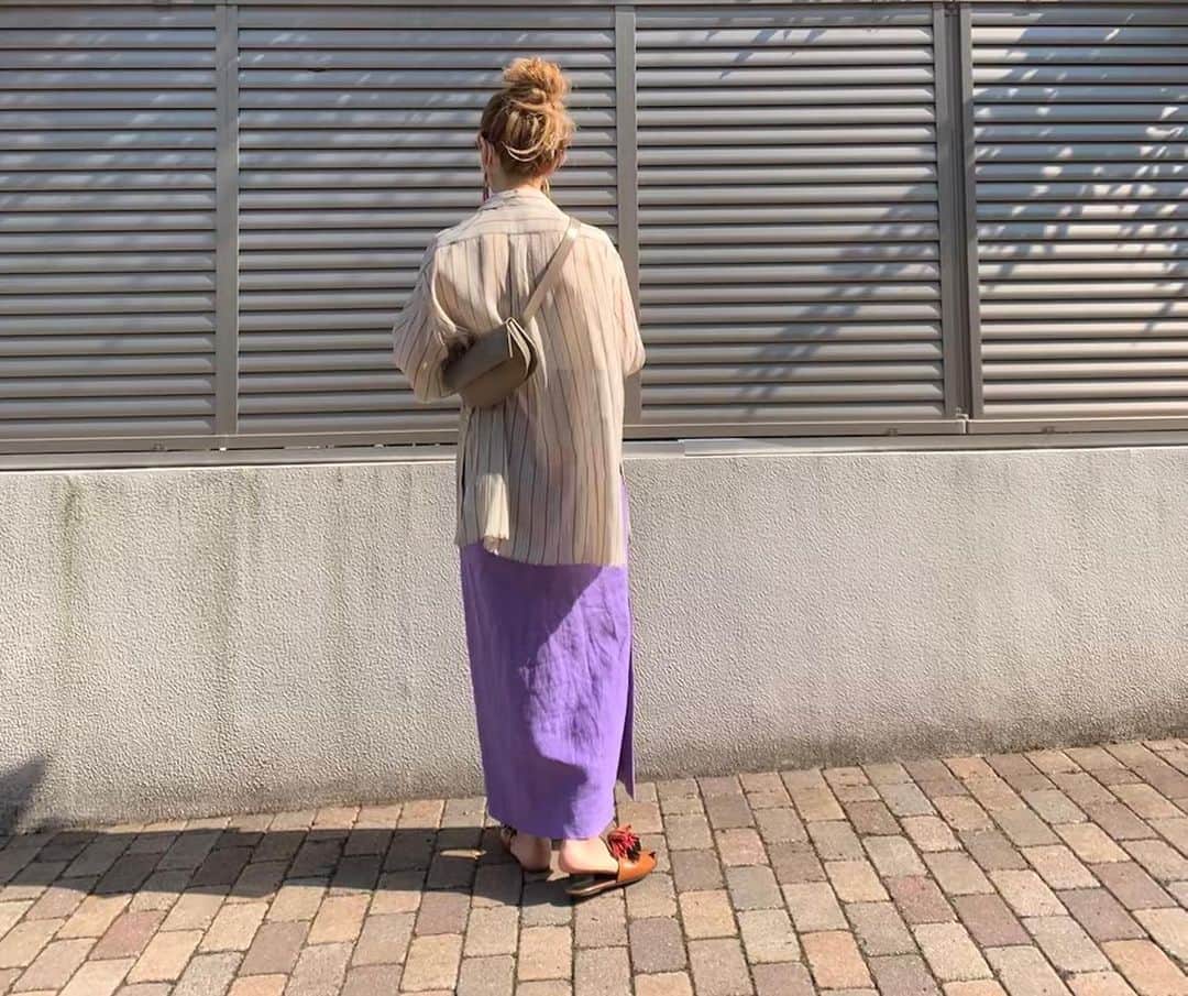 YU-U（工藤由布）さんのインスタグラム写真 - (YU-U（工藤由布）Instagram)「🦄🦄🦄 すけすけデザインシャツ×パープル✔︎ イロモノって気分あがる🥰 ・・・ #u__clothes #yoketokyo #plage #rbs_raybeams #yahki」4月29日 16時44分 - nyan22u22nyan