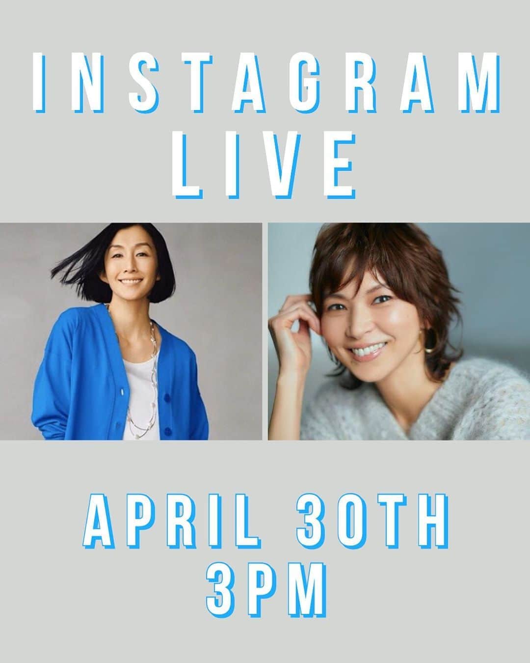 森下紀子さんのインスタグラム写真 - (森下紀子Instagram)「. 【毎週木曜インスタLIVE】  明日30日 15時〜  モデルの未希ちゃん　 @miki_guutaramama  と一緒にインスタLIVEやります！  モデルとしてのカッコ良さに 惚れ惚れするのはもちろん、  とても自然体で 未希ちゃんがいるだけで その空間が清らかになってしまうほど✨  私は勝手に心の中で 歩く空気清浄機と命名してますw  心の整え方を色々共有し合える モデル友達でもあり、  2児のお子さんのママでもあるので、 ナチュラルで丁寧な暮らしぶりにも 聞いてみたいことが沢山！  是非お時間あれば 遊びに来て下さいね♡ . #初のインスタコラボLIVE」4月29日 16時46分 - noriko_morishita_