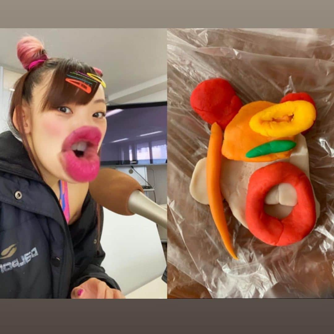 フワちゃんさんのインスタグラム写真 - (フワちゃんInstagram)「ファンの子がフワちゃんの粘土つくってくれたなんてかわいいの みんなも家にフワちゃんいっぱい作ってフワちゃんとルームシェアしちゃえば  My fan made this How adorable😭😭 It's CLAY ART but looks like so cereal🥣 You should try this and you can live with my clone」4月29日 18時02分 - fuwa876