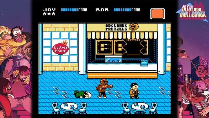 ケヴィン・スミスさんのインスタグラム写真 - (ケヴィン・スミスInstagram)「Let’s go back to the MALL, y’all! Play @jayandsilentbob: MALL BRAWL - the retro beat-em-up video game by @interabangent that comes out for @nintendoswitches and on the PC through #steam on MAY 7th! Control Jay or Silent Bob in an 8-bit side scrolling brawler, where you fight mallrats and security guards in an effort to get back to the Quickstop! It’s a rad return to the 90’s when you play JAY & SILENT BOB: MALL BRAWL! Congrats to the gang at #interbang on getting to this happy dev day after a loooong road with lots of hard work! You kids are inspiring! (Bonus #Askewniverse Trivia: Mall Brawl was Co-developed by Trevor Fehrman, who played Elias in CLERKS II!) #KevinSmith #jasonmewes #jayandsilentbob #indiegame  #indiedev, #gamedev #nintendoswitch」4月30日 3時56分 - thatkevinsmith