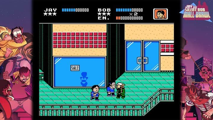 ケヴィン・スミスさんのインスタグラム写真 - (ケヴィン・スミスInstagram)「Let’s go back to the MALL, y’all! Play @jayandsilentbob: MALL BRAWL - the retro beat-em-up video game by @interabangent that comes out for @nintendoswitches and on the PC through #steam on MAY 7th! Control Jay or Silent Bob in an 8-bit side scrolling brawler, where you fight mallrats and security guards in an effort to get back to the Quickstop! It’s a rad return to the 90’s when you play JAY & SILENT BOB: MALL BRAWL! Congrats to the gang at #interbang on getting to this happy dev day after a loooong road with lots of hard work! You kids are inspiring! (Bonus #Askewniverse Trivia: Mall Brawl was Co-developed by Trevor Fehrman, who played Elias in CLERKS II!) #KevinSmith #jasonmewes #jayandsilentbob #indiegame  #indiedev, #gamedev #nintendoswitch」4月30日 3時56分 - thatkevinsmith