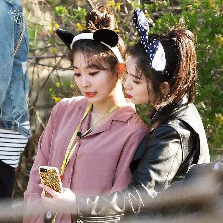 スルギさんのインスタグラム写真 - (スルギInstagram)「Some photos of SEULRENE as promised. 🐻🐰 @hi_sseulgi @renebaebae @redvelvet.smtown #REDVELVET #레드벨벳 #SEULGI #슬기 #🐻」4月29日 22時09分 - kristiandawal29