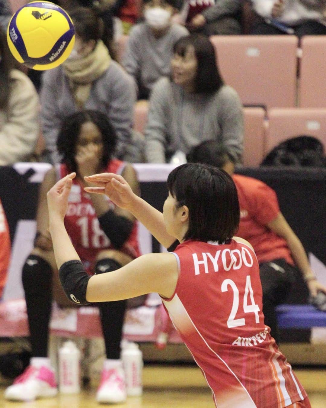 大宮里美さんのインスタグラム写真 - (大宮里美Instagram)「#兵頭由希 選手 #Vリーグはバレーだよ #vleague2019-2020 #ひたちなか総合体育館　#volleyball #バレーボール #Vリーグ  #DENSOAIRYBEES #DENSO #AIRYBEES  #デンソーエアリービーズ #デンソー  #バレー観戦のススメ」4月29日 22時11分 - mickeys151