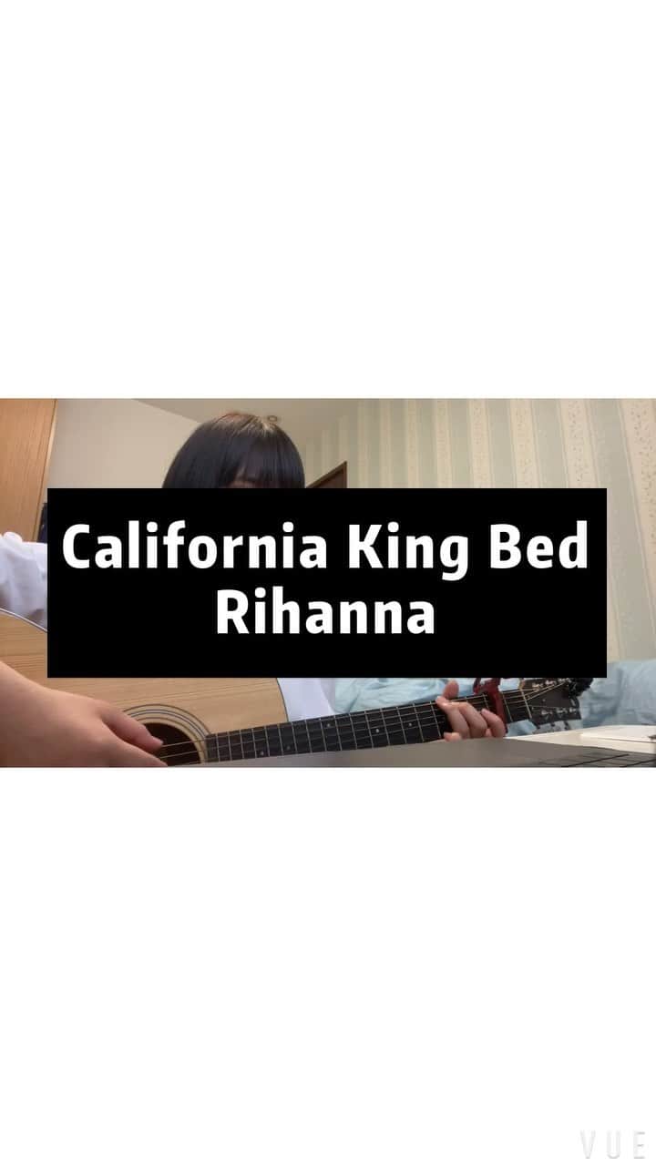 北村來嶺彩のインスタグラム：「#californiakingbed #Rihanna さん　#rihanna さん　#歌ってみた　#高校生　#弾き語り　#ギター　#ギター弾き語り　#ギター女子　#弾き語り女子　#SSW #ssw @badgalriri」