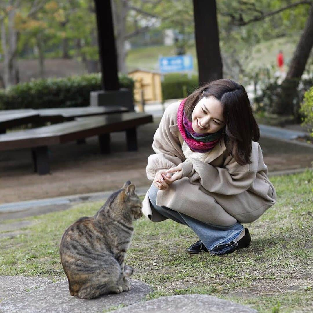 黒澤はるかさんのインスタグラム写真 - (黒澤はるかInstagram)「今日は良い天気だなぁ🌞  いつかの、撮影中ずっと付いてきた猫ちゃんを..♪ てくてく後ろをついてきて、こちらが止まって振り向くと、あたかも気付いていないかのようにそっぽを向く。笑 なのに、何故か終始むくれている。笑 そんな猫ちゃんと遊んだ一部始終。 一緒にマルバツゲームしました。  はぁ、可愛すぎた♡  #猫ちゃん劇場 #猫」4月30日 10時22分 - haruka_offi