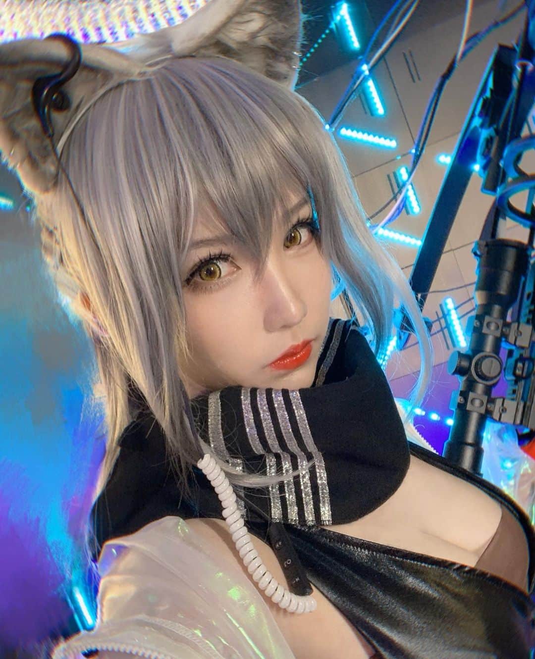 犬神洛洛子さんのインスタグラム写真 - (犬神洛洛子Instagram)「‪I love Schwarz‬ so much!! Anyone wanna get her?🙌🏻Good luck to you🖤 #arknights #cosplay #arknightsschwarz #アークナイツ #コスプレ #‪シュヴァルツ‬」4月30日 10時42分 - rakukoo