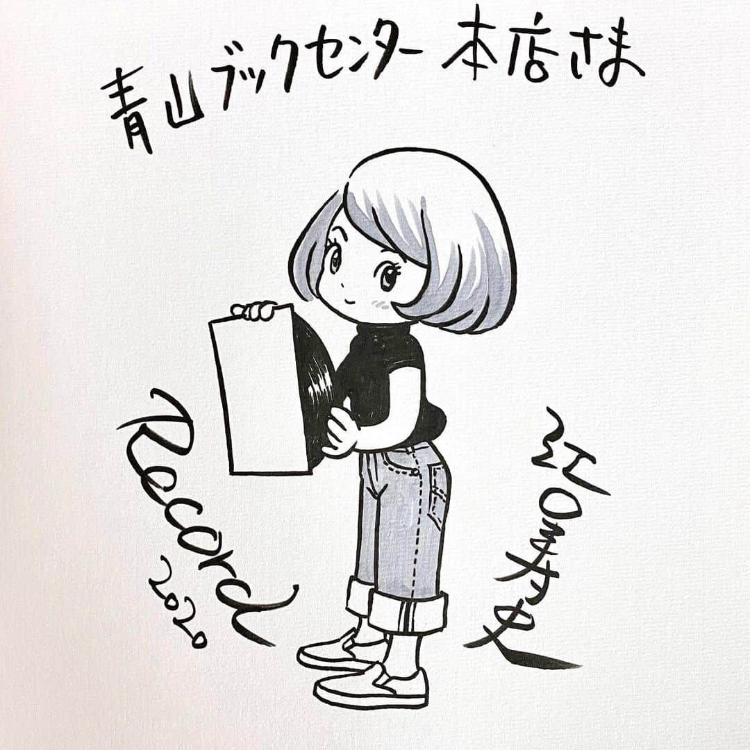 江口寿史さんのインスタグラム写真 - (江口寿史Instagram)「To commemorate the publication of 『RECORD』, I drew a shikishi at bookstores nationwide.」4月30日 16時01分 - eguchiworks