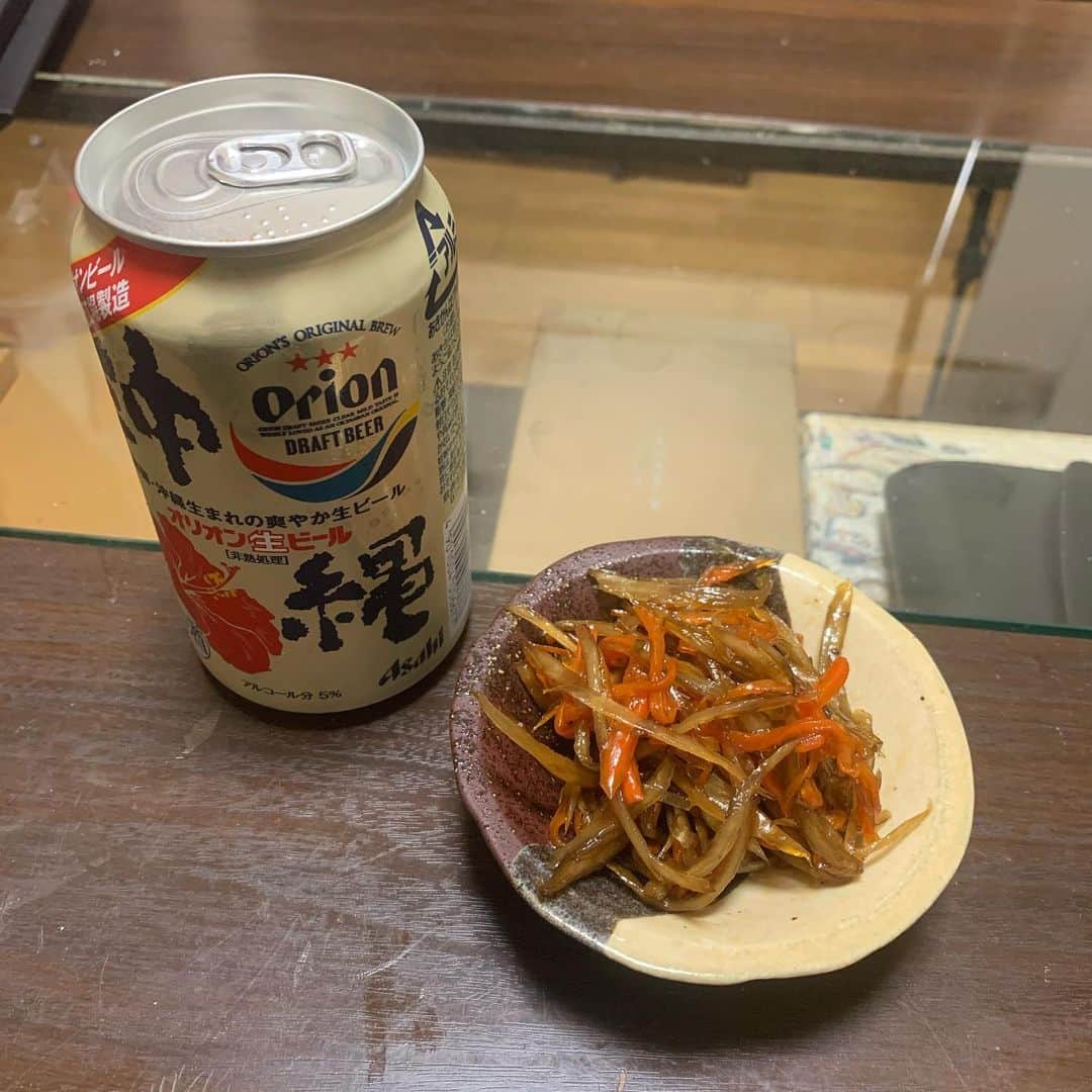 アイアム野田のインスタグラム：「きんぴらごぼうも大量に作ったので当分のお酒のつまみになりそう！あーやる事ないな、明日でも散歩するか！本当ならこんな天気いいのなら沢山みんなで外に出かけているのに！コロナの馬鹿がよ！！」