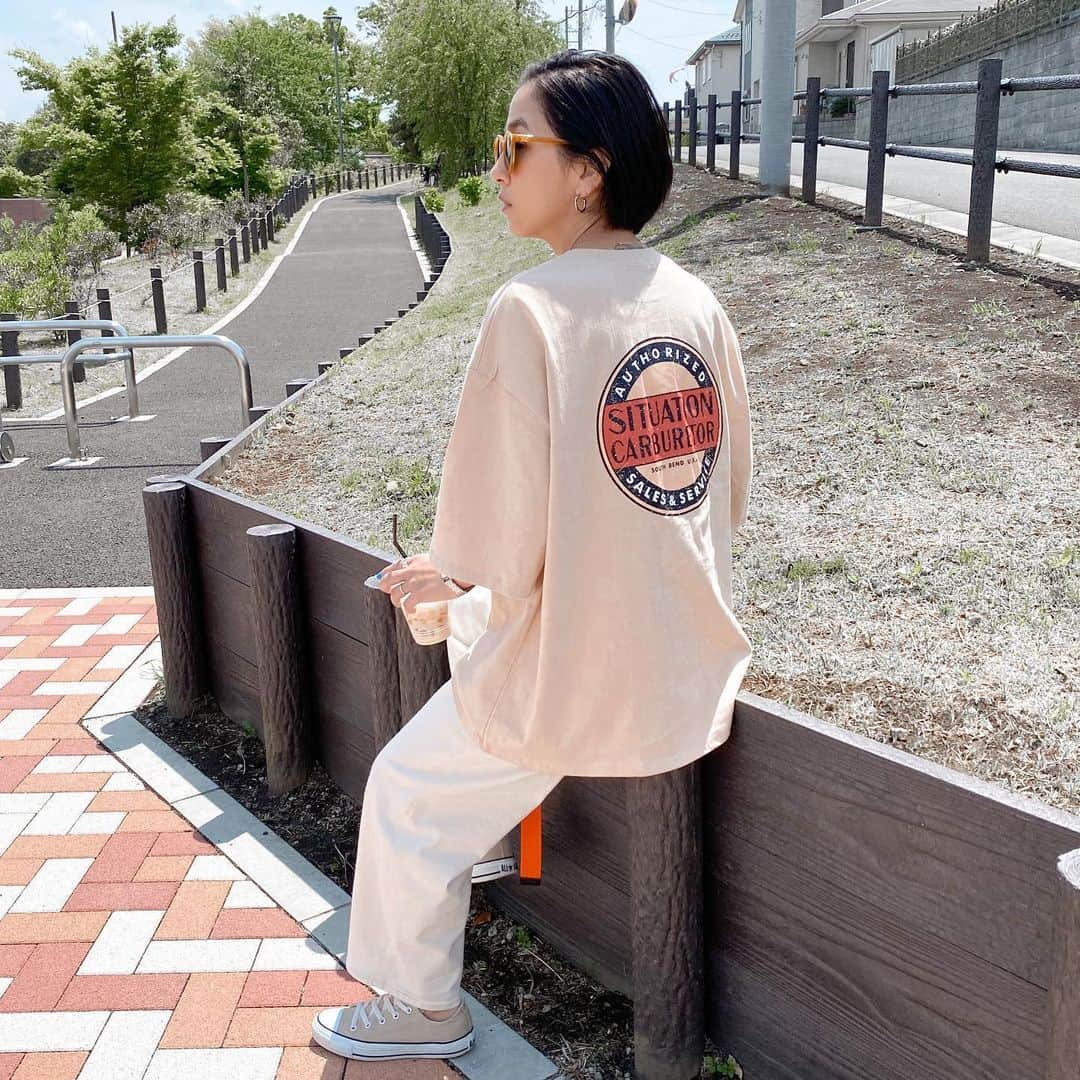 Hiiiiikoさんのインスタグラム写真 - (HiiiiikoInstagram)「🧡 . . 👧🏽のリハビリ行った日。 ベージュ×オレンジコーデ🧡 暖かいから半袖で十分だったよ！ topsとサングラスは @envylook_japan の。  wearずっと放置だから 今までのコーデupしようかな🤔 . .」4月30日 20時10分 - marcella26