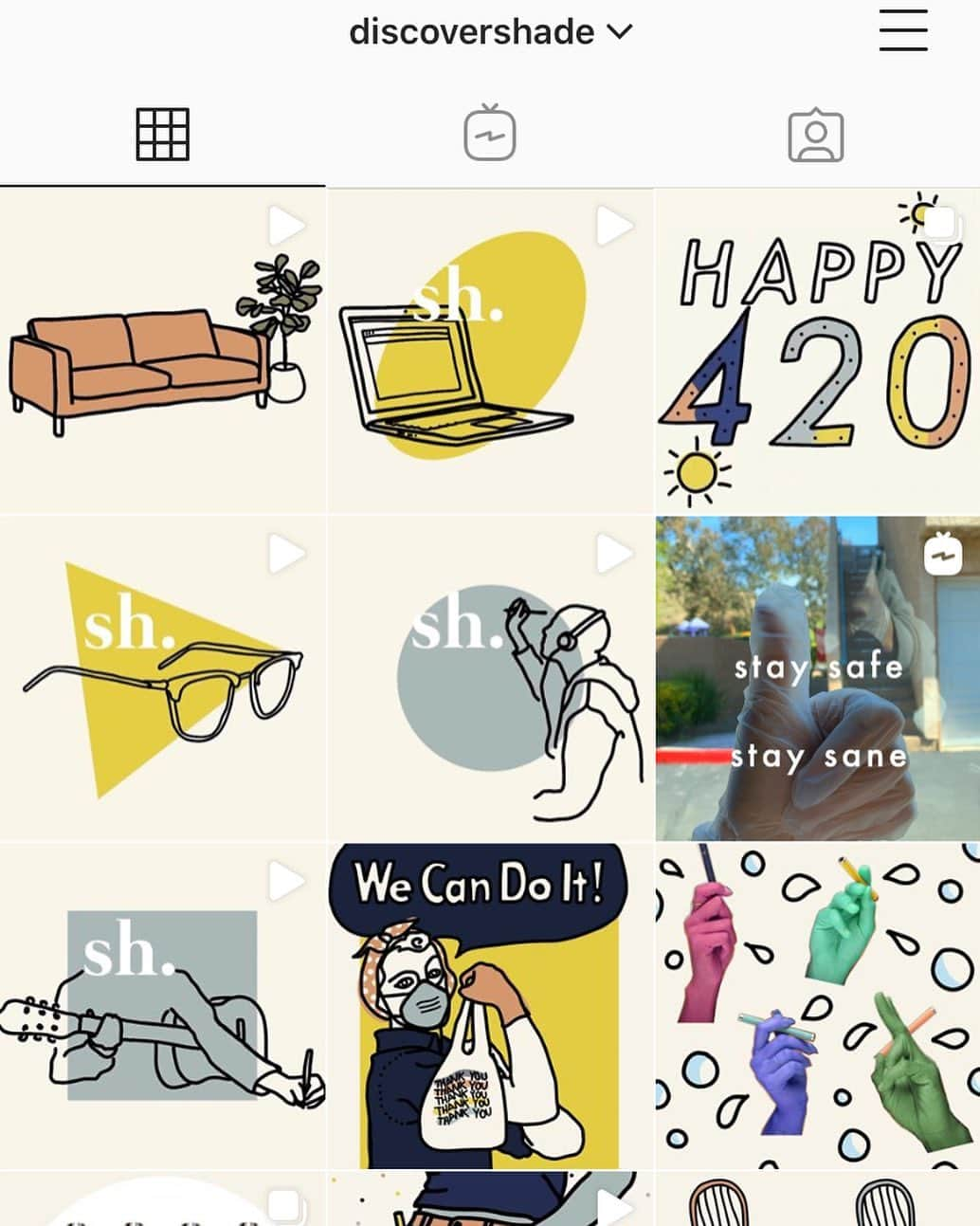 カティ・ショーのインスタグラム：「been creating all the online #content for @discovershade over the past year or so and it has been such a gift. Not much time for art making lately so having this #creative outlet is 👌🏼 go give them a follow if you like dope/cute #illustration or #weed or cool companies etc.」