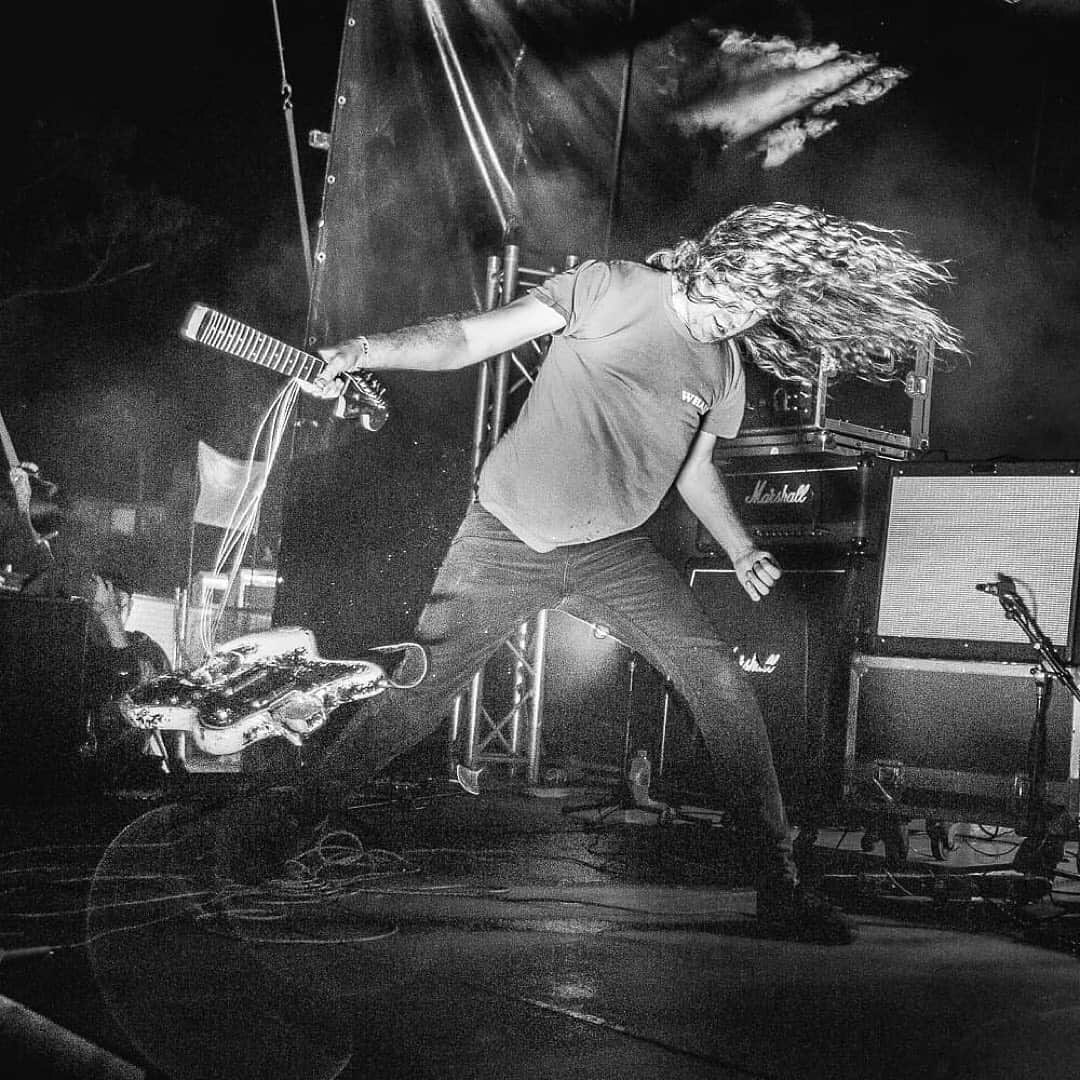 A Place to Bury Strangersのインスタグラム：「#staysafe #staystrong #stayhome  Photo from the @farmerandtheowl Festival by @peterzmedia Wollongong, NSW Australia 2/3/19  #aplacetoburystrangers #aptbs #farmerandtheowl #farmerandtheowlfestival #oliverackermann #deathbyaudio #deathbyaudioeffects #wollongong #australia」