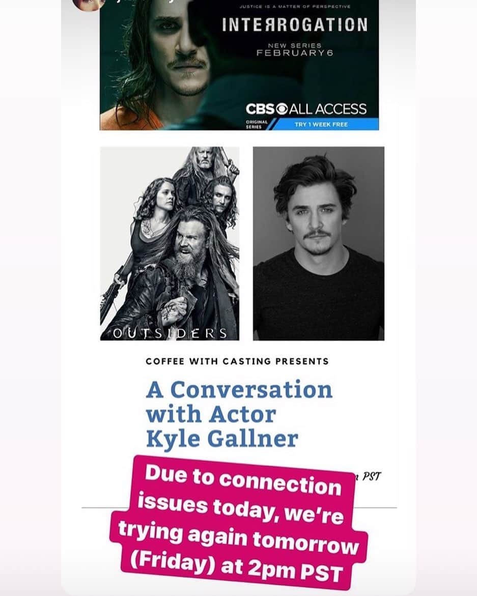 カイル・ガルナーのインスタグラム：「Well shit guys.... sometimes things don’t work out the way you want them too. The Internet was not our friend so we are going to go for round two... tomorrow... at 2pm PST. Link over to @jshermy to watch. I’m sorry and I hope you guys come back! Thanks to everyone who showed up today.」