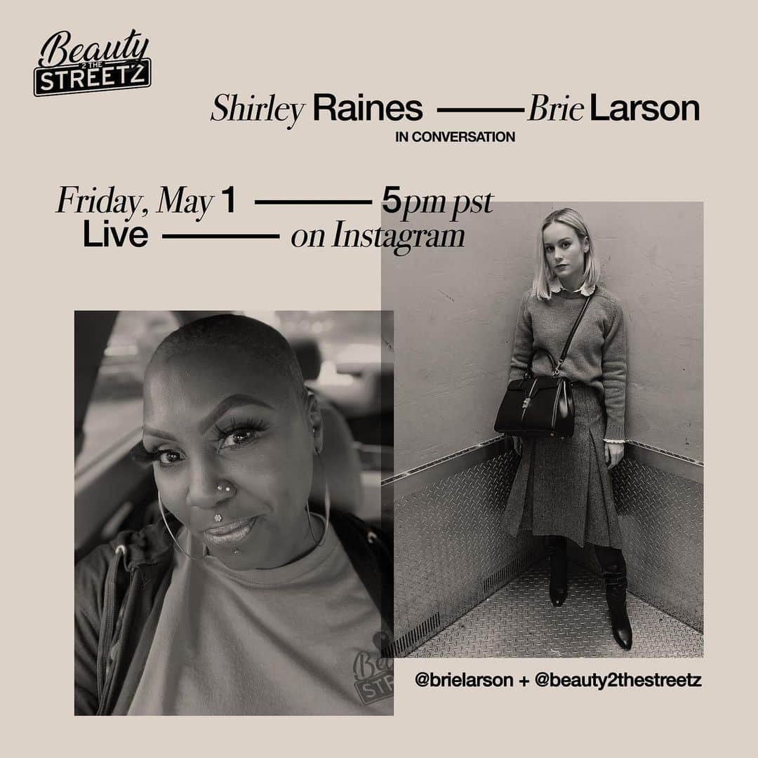 ブリー・ラーソンさんのインスタグラム写真 - (ブリー・ラーソンInstagram)「Join me and Shirley Raines @beauty2thestreetz tomorrow(Friday) at 5pm PST on IG Live to discuss how we can best support our growing homeless population 💕 Shirley’s heart and mind has inspired and helped educate me. Can’t wait for you to meet her if you haven’t already 💕」5月1日 4時11分 - brielarson