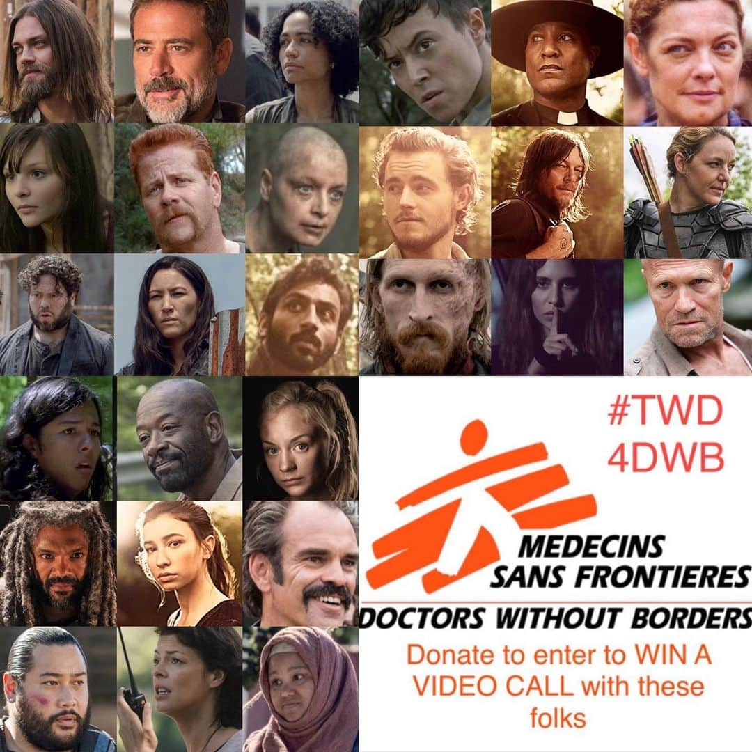 トム・ペインさんのインスタグラム写真 - (トム・ペインInstagram)「Hey guys! The wonderful @pollyannamcintosh has put together a great fundraiser which gives you the chance to have a 10 minute chat with one of the Walking Dead cast members pictured. Details are:  How to help & a chance to win a video call: 1) By May 15th: Donate $5 (or currency equivalent) to  @doctorswithoutborders  www.doctorswithoutborders.org IF OUTSIDE THE USA: See link at bottom of their site page: “To make a gift outside of the US”  Each $5 donated is 1 entry so if you donate $10 your name will be entered twice into the draw of the cast mate you have chosen.  2) EITHER: Post proof of your donation (Proof described below) on your page (DON’T SHOW YOUR OWN ADDRESS OR YOUR EMAIL IN A POST) and write #TWD4DWB in your post caption + your chosen cast member listed.  OR Email proof to TWD4DWB@gmail.com + your cast member choice.  PROOF: When you donate they automatically send you an email proving your name & the amount donated. (For your privacy: Again, don’t show your address or email in a post)  3) Hear on May 16th! The 27 winners, 1 from each cast member draw, will be announced May 16th and we will be in touch to set up your video call on a day that suits you! If you don’t speak English we can provide a translator or if you are deaf or hard of hearing we will provide an interpreter.  Other QUESTIONS? email TWD4DWB@gmail.com  ONLY DONATE WHAT YOU CAN AND ONLY IF YOU CAN AFFORD TO.  If you can’t donate (understandably for so many, especially now) then PLEASE SHARE! It really helps!  THANK YOU! ♥️♥️♥️✌️✌️✌️Let’s do this! #TheWalkingDeadFamily #TWD #TWDFamily #TheWalkingDead #TWD4DWB #DWB  Doctors Without Borders are helping to support health care workers in the US and worldwide in this global pandemic.  If you’d like to donate to them monthly, please know that during April monthly donations are matched.  List of cast: @thetpayne @jeffreydeanmorgan @laurenridloff @houseofvenskus #SethGilliam @sabrinagennarino @cassadymcclincy @cudlitz  @samanthamorton @mcbombadil @bigbaldhead @kerry_cahill @foglersfictions @eleanormatsuura @iamavi_nash @austinamelio @iamnadiahilker  @michael_rooker @itsgustavogomez @thereallenniejames @emmykinney @kharypayton @katelynnacon @og」5月1日 5時40分 - thetompayne