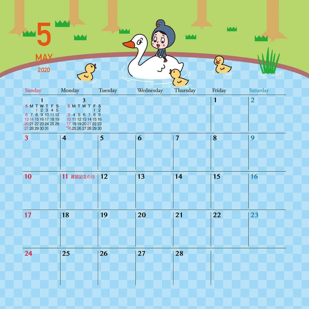 北沢直樹のインスタグラム：「がーがーがー🦢🐥🐣🐥🐧 ・ #May #5月 #みにくいアヒルの子 #UglyDuckling #cal #calendar #カレンダー #drawing #painting #artworks #manga #character #キャラクター #キャラ #cartoon #anime #アニメ #illustration #ilustration #イラスト #kawaii #カワイイ #mydesign」