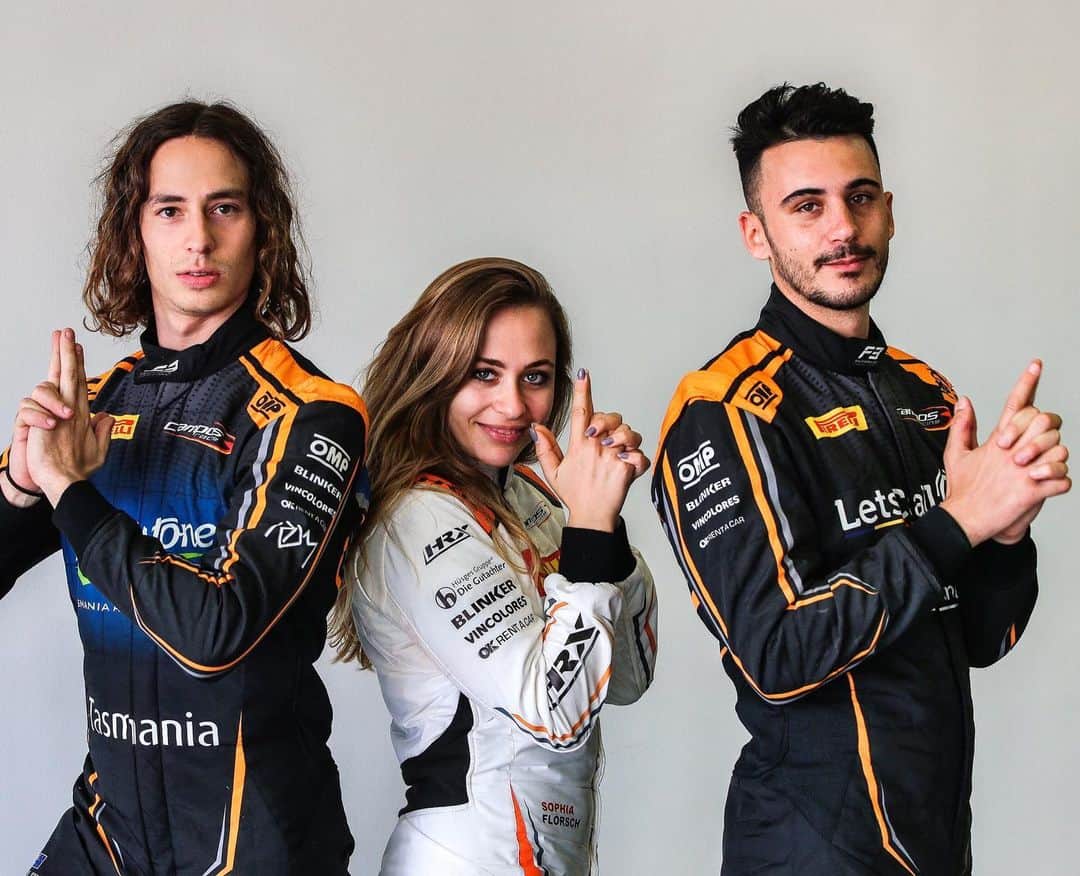 のインスタグラム：「CAMPOS F3 Team for season 2020 🏁💪🏽 Normally we would be racing in Zandvoort 🇳🇱 this weekend for the second round of the @fiaf3 championship 🏁 but well instead we are all at home and I am sitting in my simulator to do virtual races 🤷🏼‍♀️ But we for sure can’t wait to be hitting the real racing world as soon as possible again 💥🏁 || 📸 x @dutchphotoagency || #sophia #sophia99 #racegirl #changeagent #racing #motorsport #life」