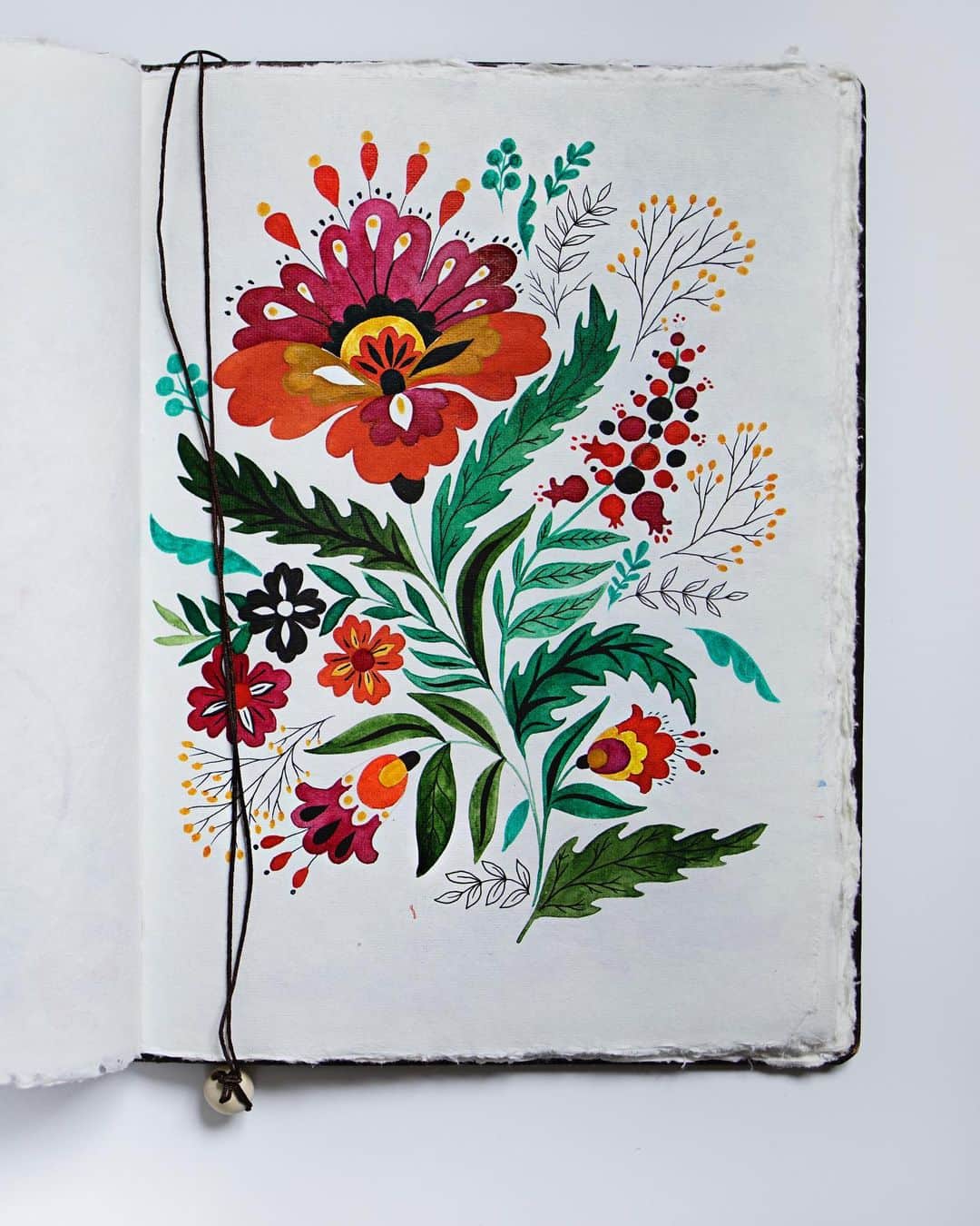 Dinara Mirtalipovaのインスタグラム：「It’s May! Hard to believe! I turned the page on my 2020 calendar and remembered to show you the original painting from my art book.  #mirdinarasketchbooks #mirdinaraplanners #sellerspublishing #highnotecollection」