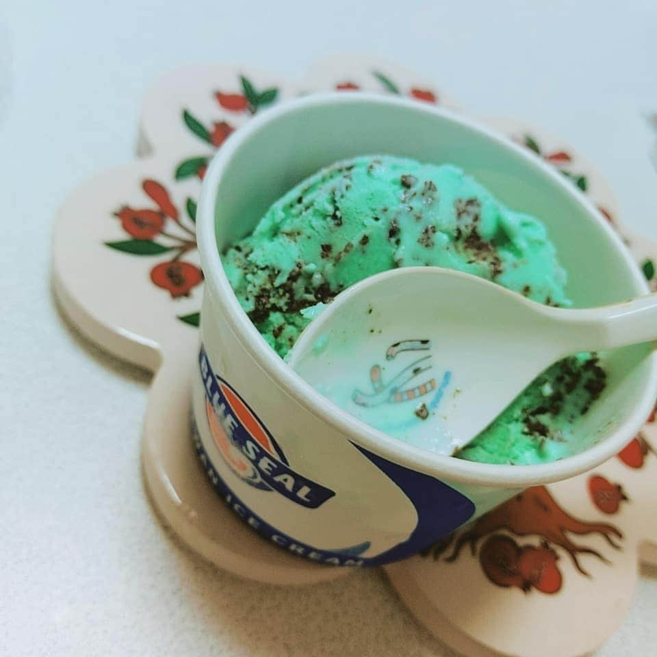 みさこのインスタグラム：「今夜のおやつ🍧」