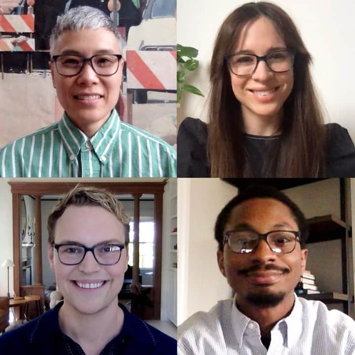 Warby Parkerのインスタグラム：「Ever wonder how the same frame looks on different faces? See how Hayden in Striped Pacific looks on some members of #teamwarby (filmed virtually from their homes!) in our Story!」