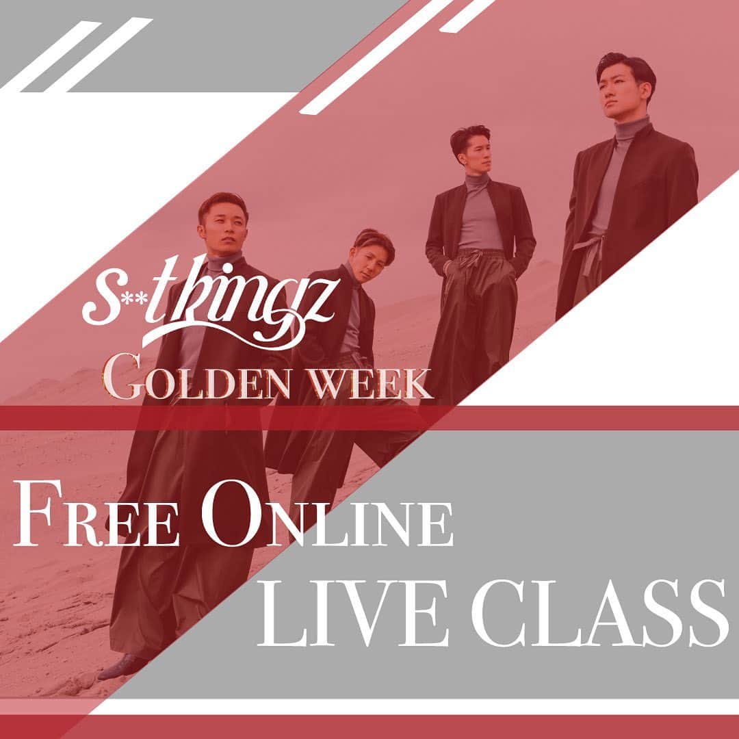 s**t kingzさんのインスタグラム写真 - (s**t kingzInstagram)「s**t kingz “FREE ONLINE LIVE CLASS”﻿ ﻿ Date: ﻿ ▶︎May 3rd(Sun.)﻿ 3pm-4pm(JPN Time)﻿ Teaching “shoji” @shoji_stkgz ﻿ ﻿ ▶︎ May 4th(Mon.)﻿ 3pm-4pm(JPN Time)﻿ Teaching “kazuki” @kazukistkgz ﻿ ﻿ ▶︎May 5th(Tue.)﻿ 3pm-4pm(JPN Time)﻿ Teaching “NOPPO” @noppo_stkgz ﻿ ﻿ ﻿ ▶︎May 6th(Wed.)﻿ 3pm-4pm(JPN Time)﻿ Teaching “Oguri” @oguristkgz ﻿ ﻿ Detail in our website! Don’t miss it!!﻿ ﻿ #stkgz #シッキン #シットキングス #OnlineClass」5月2日 12時40分 - stkgz_official