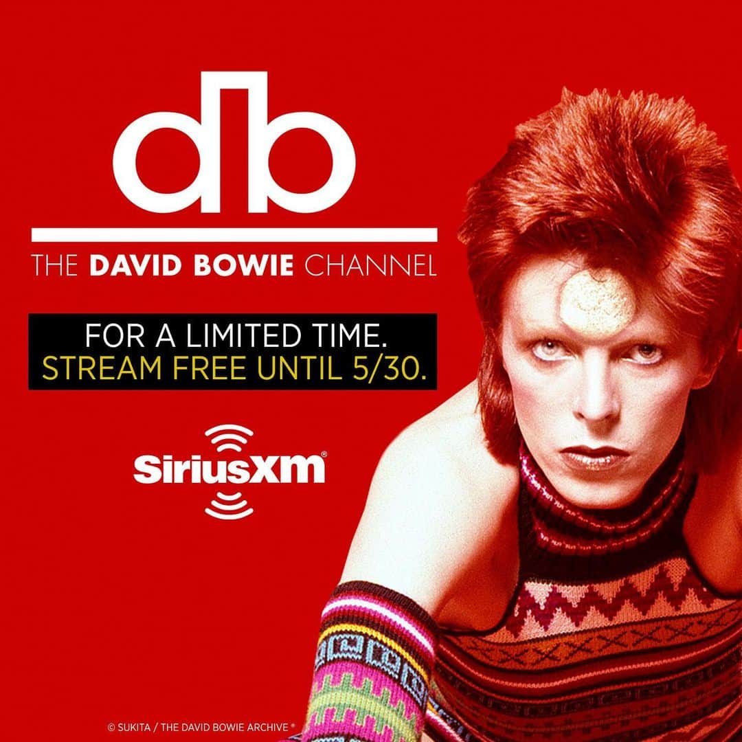 デヴィッド・ボウイさんのインスタグラム写真 - (デヴィッド・ボウイInstagram)「Exclusively on @SiriusXM, Bowie fans in North America can hear music from David Bowie's iconic career along with rare tracks and demo versions. Stream The David Bowie Channel FREE until May 30. siriusxm.us/TheDavidBowieChannel (Temp link in bio)」5月2日 6時30分 - davidbowie
