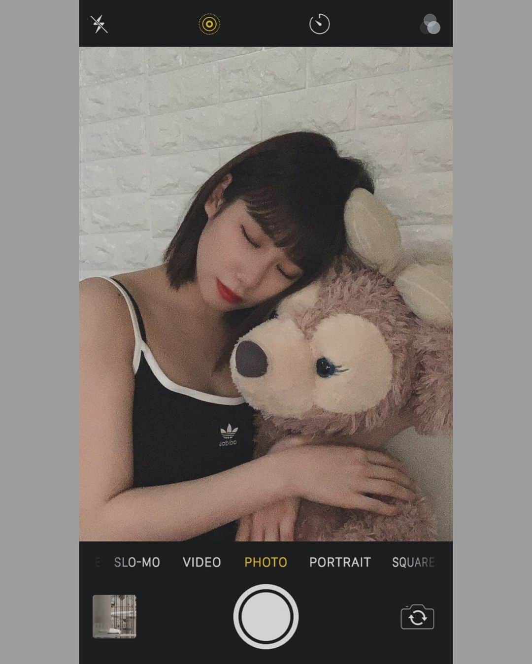 石田優美さんのインスタグラム写真 - (石田優美Instagram)「﻿ ﻿ ﻿ ﻿ 🧸🖤﻿ ﻿ ﻿ ﻿ 寝る前におやすみって言ってから寝てね﻿ ﻿ ﻿ ﻿ #シェリーメイ  #ぬいぐるみ  #おやすみ  #おやすみなさい  #adidas」5月2日 21時49分 - yu_mi_1012