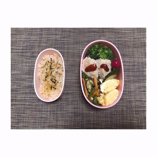 みのり(26)＠東京 ダイエットのインスタグラム：「お昼ごはん . 玄米(のりたま) ムネ肉のハンバーグ ブロッコリー タマゴヤキ ナスとピーマンの炒め物 漬物 . . 体動かさなすぎて、仕事すると疲れる😨 . テレワーク中の皆さん、自粛期間終わったら ツライメに合う前に、 家の中で運動した方がいいと思います😭笑 . ◉ライザップ公認の紹介アンバサダーです。 〜紹介特典で、お安く入会できます〜 . ▶︎全国どの店舗でもOK ▷２週間のトライアルコースもあります(^_^)/ ▶︎カウンセリング予約前にご連絡ください . ◎入会やカウンセリングをお考えの方、 ご質問なども、DM✉️ください。 . ★トレーニング見学もできます★ . 📺RIZAP TVCM出演 🏅RIZAP BMG ファイナリスト2017.2018 . #rizap #ライザップ . #ダイエット #diet #ダイエット日記 #レコーディングダイエット #instadiet #ダイエット仲間募集 #ダイエッター #公開ダイエット  #昼ごはん #昼御飯 #lunch #昼ご飯 #昼食  #おうちごはん #糖質制限 #healthyfood #healthylifestyle  #fitmeal #oneplate #cleanmeals #lowglycemic」