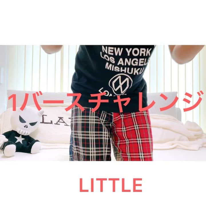 LITTLEのインスタグラム：「@funk0310 からの1バースチャレンジです！YouTubeのLITTLE個人アカウントにもアップしてます。この先ここでいろいろ楽しいことしようと思うのでチャンネル登録してくれると嬉しいです！！ #little #kickthecancrew #1バースチャレンジ #ふぁんく #梅田サイファー #愛韻」