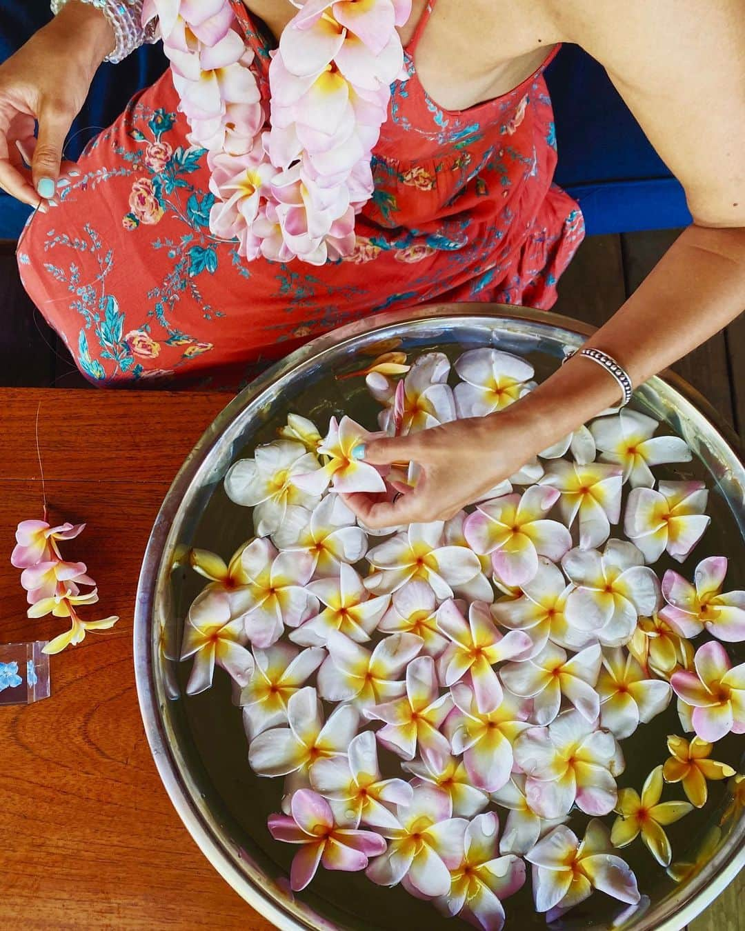 メロディー洋子さんのインスタグラム写真 - (メロディー洋子Instagram)「Happy 1st Day of May! Today is my first ever Lei Day~ I had an incredibly grounding day joining a Beltane circle of community celebrating the Earth and all her bounty, creating flower leis with the most perfect pieces from the blessed plumeria tree, witnessing the fertility that is life, and the love that we can create together @christianrichardcook 🌸 Blessings to all you beautiful friends out there! I am so grateful for you!  #leiday #beltane」5月2日 16時45分 - melody.yoko