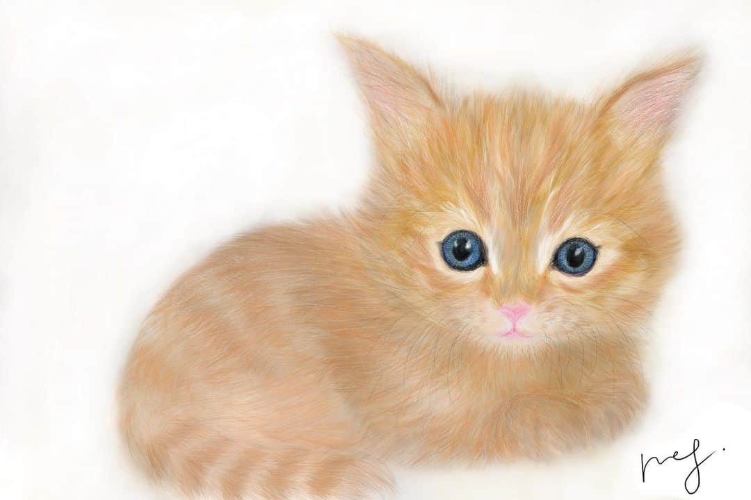 栗原恵さんのインスタグラム写真 - (栗原恵Instagram)「🌰 #megart🌰 #art #猫 #cat」5月2日 18時49分 - megumi_kurihara_official