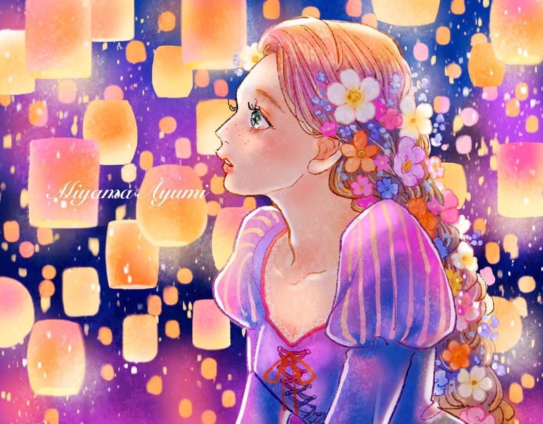 Miya ミヤマアユミ さんのインスタグラム写真 Miya ミヤマアユミ Instagram ラプンツェル ファンアート Artwork Art Illust Illustration Draw Illustrator イラスト イラストレーター 落書き Miyamaayumi ミヤマアユミ Fashion メイク Face